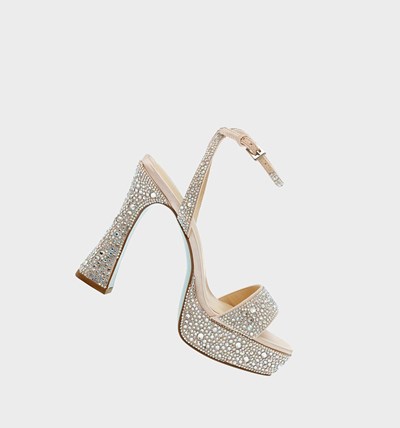 Silver Betsey Johnson Sb-beth Women's Heels | VQKU-20834