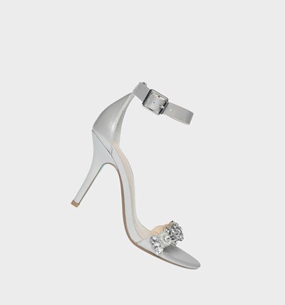 Silver Betsey Johnson Sb-erin Women's Heels | OLGS-29015