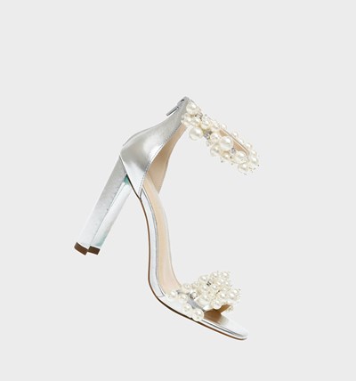 Silver Betsey Johnson Sb-fay Women's Heels | GNFK-38921
