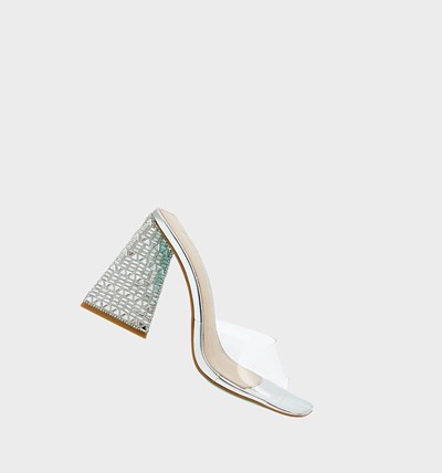Silver Betsey Johnson Sb-koda Women's Heels | QLGI-95736