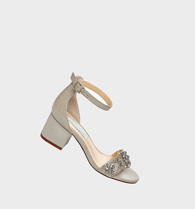 Silver Betsey Johnson Sb-mel Women's Sandals | QKZN-54860