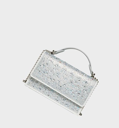 Silver Betsey Johnson Sparkler Convertible Bag Women's Crossbody Bags | BOXU-74291