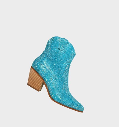 Turquoise Betsey Johnson Sb-diva Women's Cowboy Boots | NIWZ-39018
