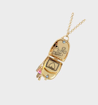 White Betsey Johnson Back To Cool Backpack Long Pendant Crystal Women's Necklaces | JEAN-90862