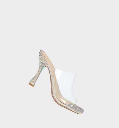 White Betsey Johnson Banks Women's Heels | YZVJ-85391
