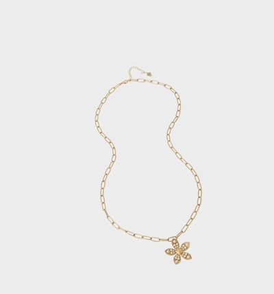 White Betsey Johnson Betseyton Flower Pendant Women's Necklaces | EDHP-56491