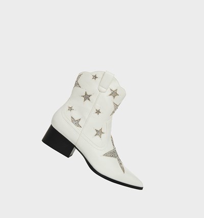 White Betsey Johnson Edison Women's Cowboy Boots | SDIL-52867