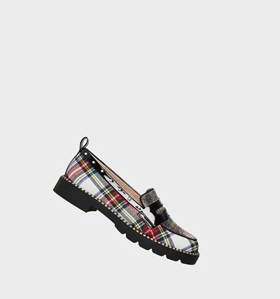 White Betsey Johnson Halliee Women's Loafers | IXPR-08194