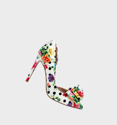 White Betsey Johnson Prince-p Women's Heels | NARS-47916