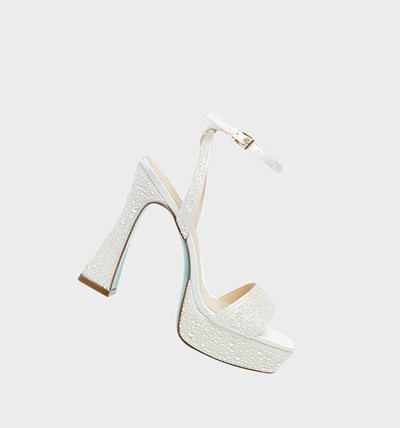 White Betsey Johnson Sb-beth Women's Heels | BFRS-13502