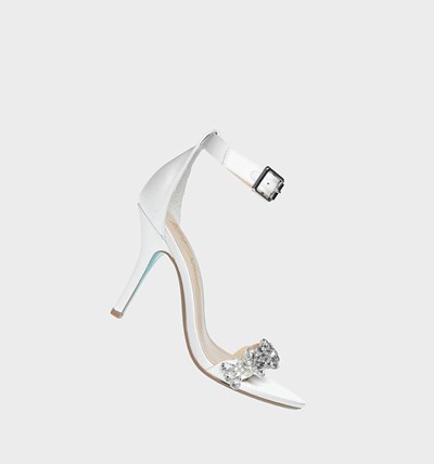 White Betsey Johnson Sb-erin Women's Heels | XCPL-59742