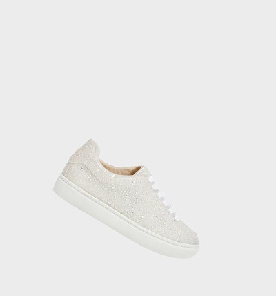 White Betsey Johnson Sidny Women's Sneakers | RLJC-45370