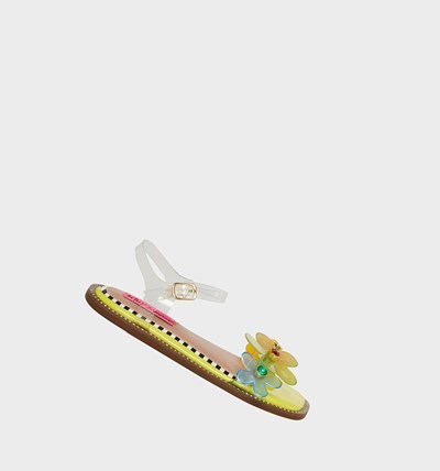 Yellow Betsey Johnson Alvin Women's Sandals | NVFD-89304